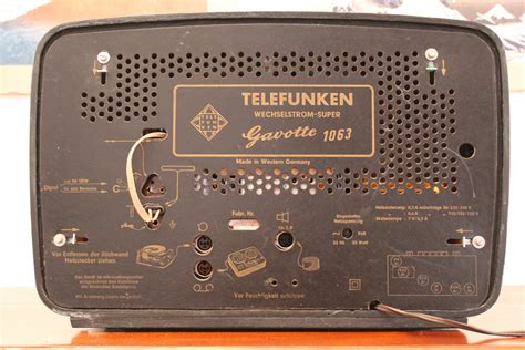 Telefunken Gavotte 1063 16 Antica Radio