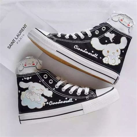 Sanriocore Cinnamoroll High Top Sneakers Canvas Shoes Casual Etsy