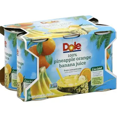 Dole Pineapple Orange Banana Juice Nutrition Facts Besto Blog
