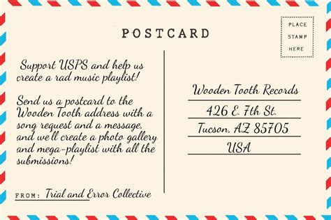 Send Us A Postcard To Support Usps