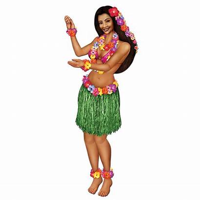 Hula Hawaiian Dancer Luau Tropical Island Party