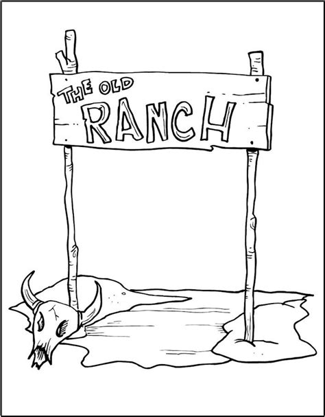 Wester Ranch Coloring Page | Coloring pages, Cool coloring pages, Western crafts