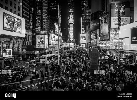 An Evening Shot Of Time Square In New York City Stock Photo Alamy