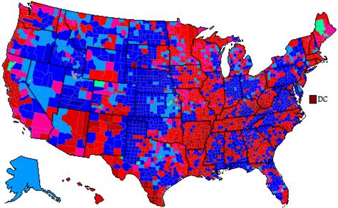 1992 Presidential Election Election Results By County
