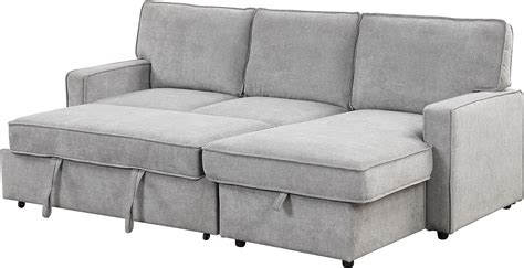 Merax 89 Convertible Sleeper Sectional Sofa With Pull Out
