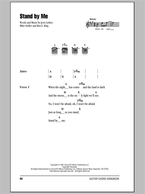 Stand By Me Lyric And Chord LYRICAJU