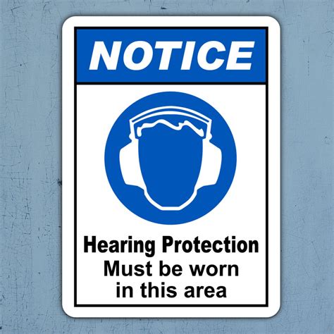 Hearing Protection Must Be Worn Sign Save 10 Instantly