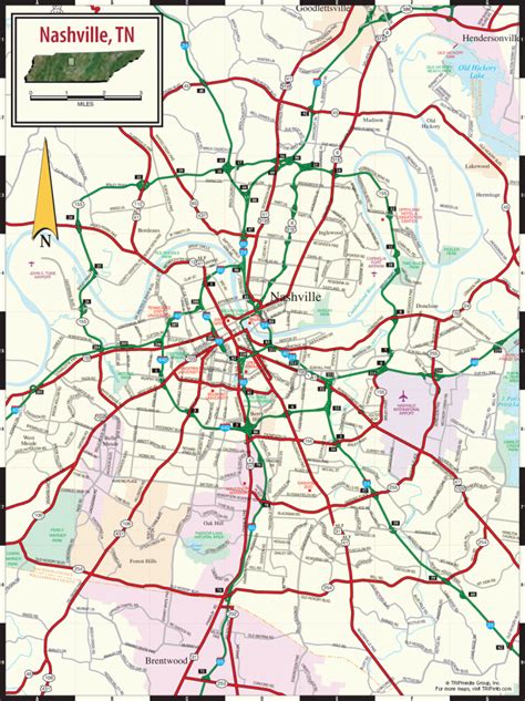Printable Map Of Nashville Printable Maps