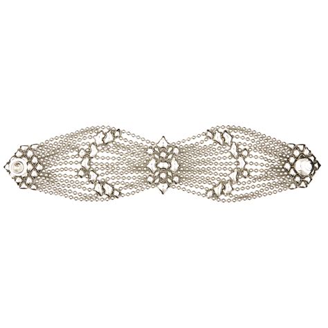 Sergio Gutierrez Liquid Metal Silver-Toned Nickel Fringe Cuff Snap