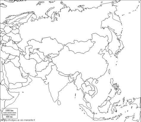Mapa De Asia Para Colorear Im Genes Y Dibujos Del Continente Asiatico