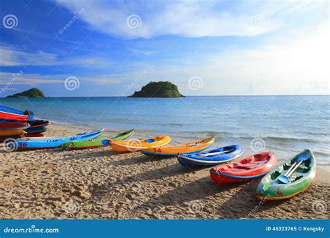 Colorful Boats On The Tropical Beach Stock Image Image Of Boat