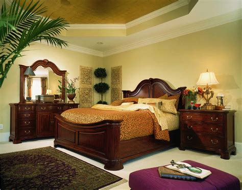 The cavalier bedroom set exemplifies the finest in old world european design inspiration. American Drew Cherry Grove Mansion Bedroom Set in Cherry