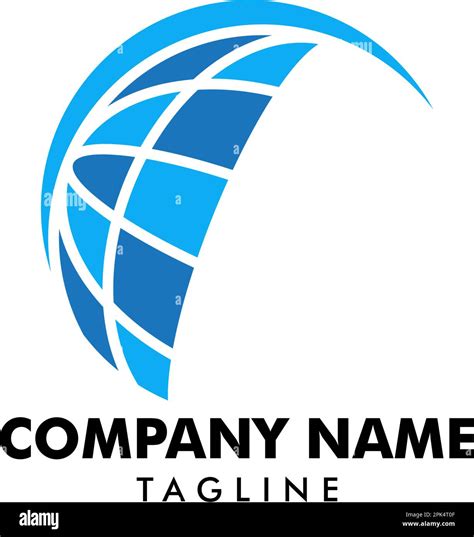 Half World Globe Logo Template Vector Illustration Stock Vector Image