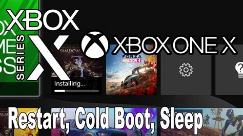 Xbox Series X Vs Xbox One X Restart Cold Boot Sleep 4k Youtube
