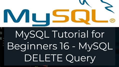 In this tutorial, we'll explain how to use mysql delete with some useful examples. MySQL Tutorial for Beginners 16 - MySQL DELETE Query - YouTube