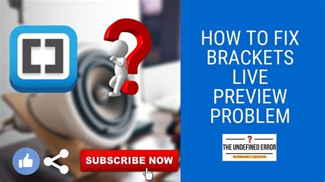 How To Fix Brackets Live Preview Problem Youtube