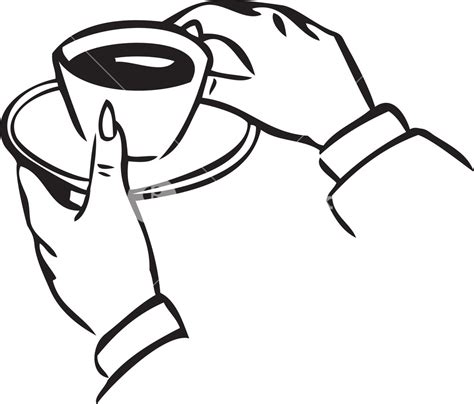 Illustration Of A Human Hand Holding A Cup Of Tea Royalty Free Stock