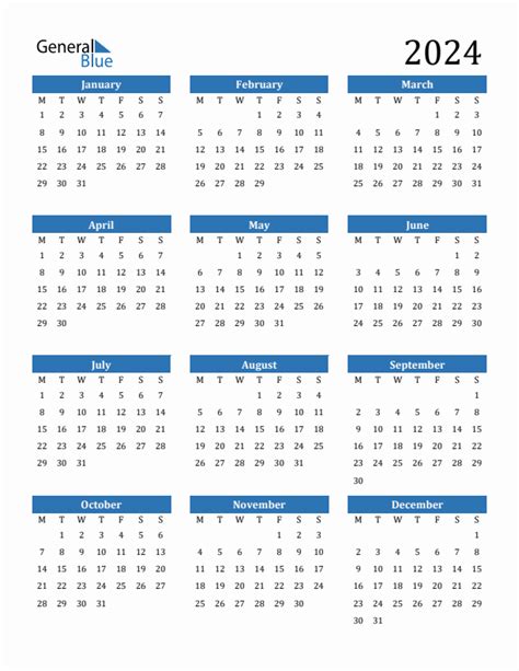 2024 Calendar Week Starting Monday Numbers Ros Magdaia