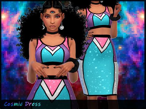 Cosmic Dress By Saruin From Tsr Sims 4 Downloads