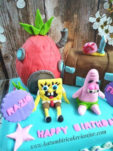 Kue ultah spongebob - Katumbiri Custom Cake Cianjur