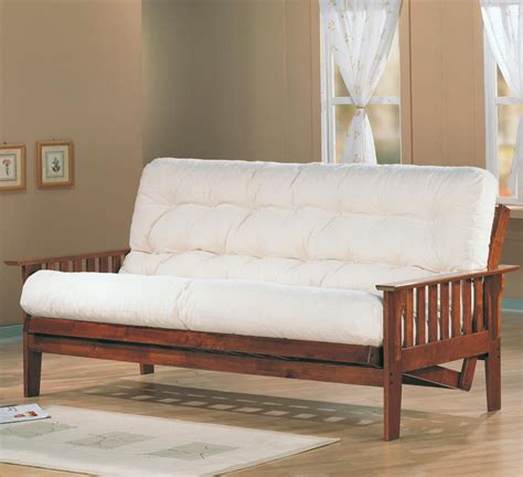 Futons Casual Futon Frame And Mattress Set With Slat Side Detail 4382