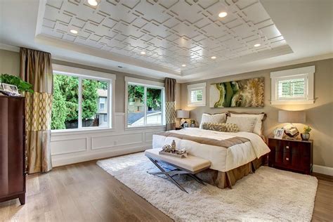 If there are two people, it would be difficult when both of them want to step on the floor together. Transitional Master Bedroom with Pierce White Shag Area ...