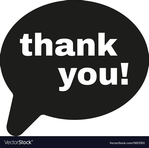 The Thank You Icon Thanks Symbol Flat Royalty Free Vector