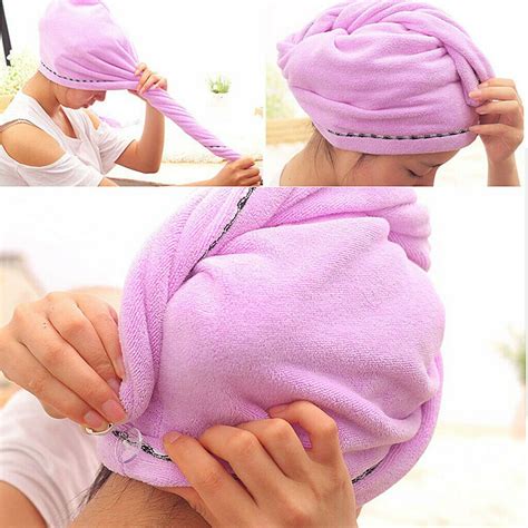 2pcs Rapided Drying Hair Towel Quick Dry Hair Hat Wrapped Towel Bathing