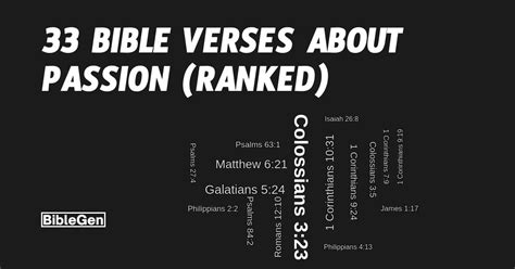 33 Bible Verses About Passion Ranked