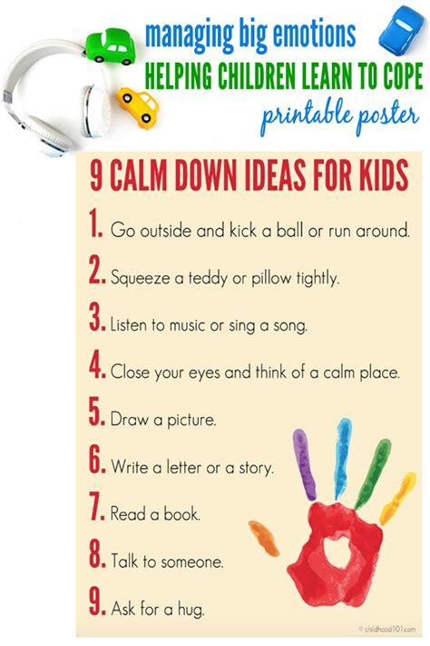 9 Calm Down Ideas Poster Updated