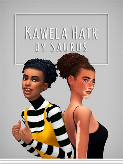 Kawela Hair Saurus On Patreon Sims Hair Sims 4 Curly Hair Hair