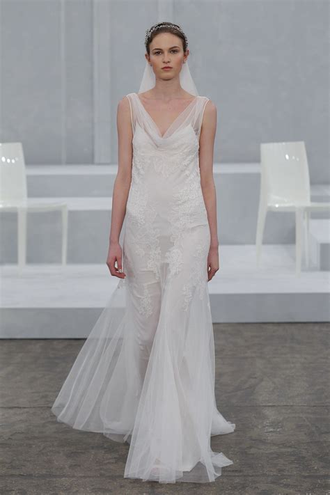 Monique Lhuillier Bridal Spring 2015 Wedding Dresses Romantic Tulle