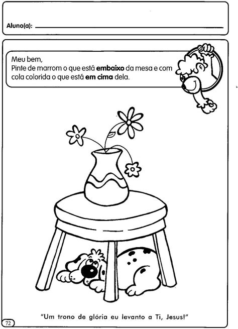 Atividade Em Cima E Embaixo Educação Infantil
