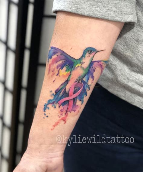 Angel wings memorial cancer ribbon tattoo. Pin by Brittany Marie on Tattoos in 2020 | Cancer ribbon ...