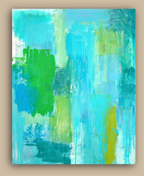 Turquoise Abstract Acrylic Painting Abstract Painting Acrylic Painting