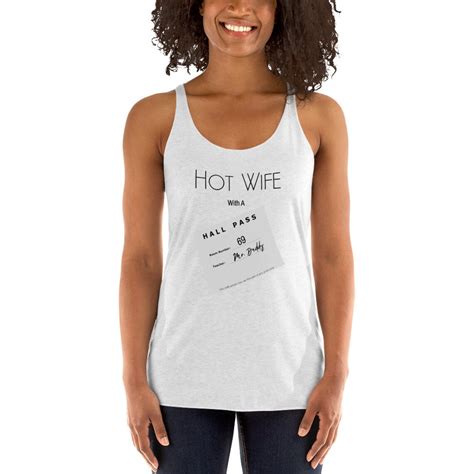 hot wife with a hall pass tank mfm hotwife swingers fetish sexy funny women s shirt tank top mfm