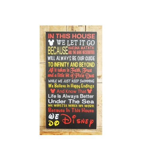 In This House We Do Disney Wood Sign Disney Sign Disney