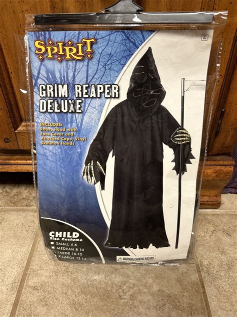 Spirit Halloween Grim Reaper Deluxe Costume Child L1 Gem