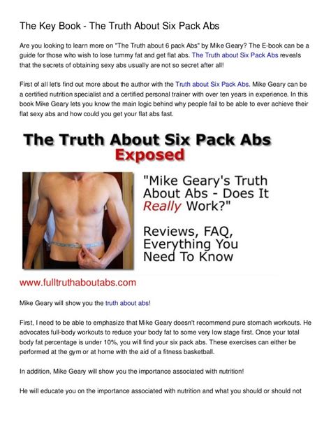 The Key Book The Truth About Six Pack Abs 4