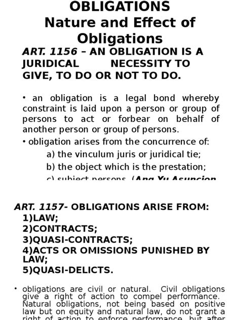 Must not and don't have to are completely different, but their meanings are often confused. Art. 1156 - An Obligation Is A: Juridical Necessity To ...