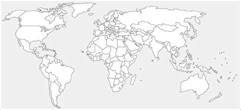 Mapa Mundi Mudo Politico Para Imprimir Coloring City