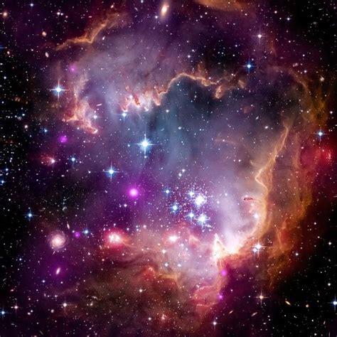 Star Cluster Ngc 602 The Hot Young Stars In Ngc 602 Have Carved Out A