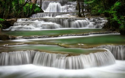 Cascading Waterfall Hd Wallpaper Background Image 1920x1200