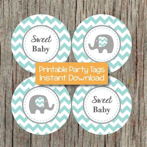 Our free baby shower printables will give you plenty of inspiration. Printable Baby Shower Elephant Blue | bumpandbeyonddesigns