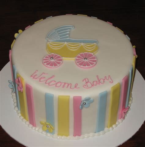 Let Them Eat Cake Simple Baby Shower Cake