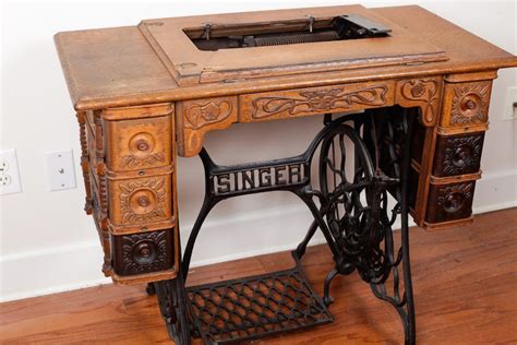 antique singer sewing machine cabinet ebth