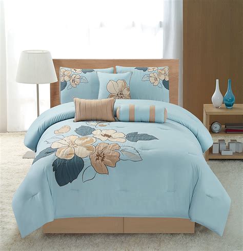 Read customer reviews on queen and other comforters & sets at hsn.com. Empire Home Wilmington 7 Piece Blue & Taupe Oversized ...