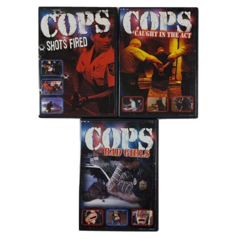 Cops Tv Show 3 Dvds Shots Fired Bad Girls Caught In The Act Out