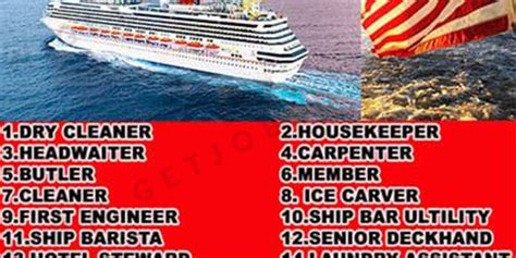 Job Vacancies In USA Cruise Ship Jobs 2019