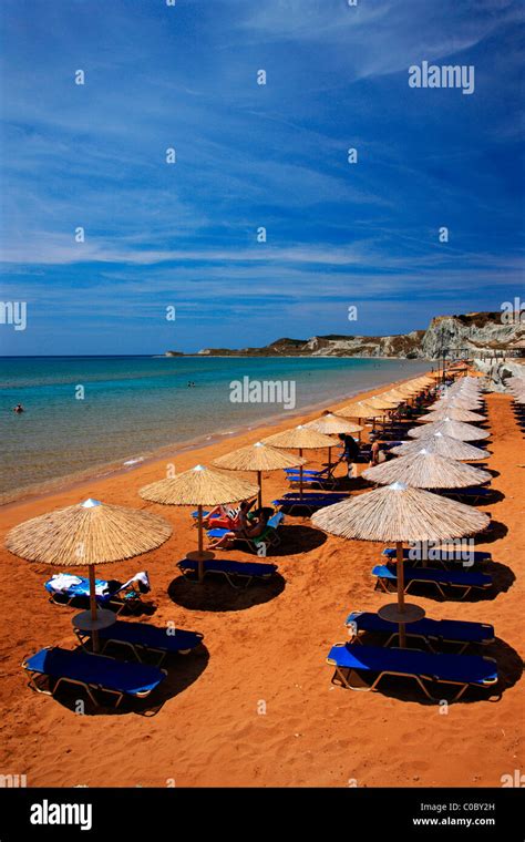 Xi Beach Also Known As The Red Beach In Palliki Peninsula